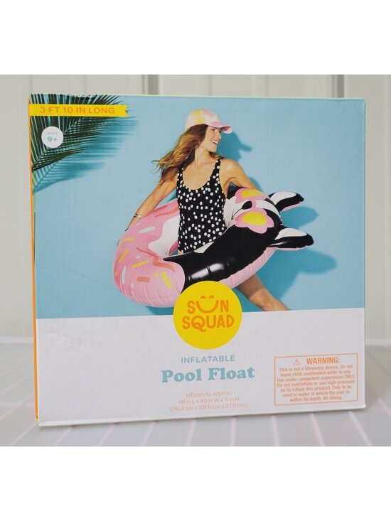 Sun Squad Other - Sun Squad Boxer Puppy & Donut Design 46" x 41" Inflatable Tube Ring Pool Float